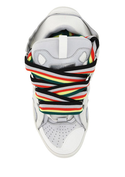 Leather Curb Sneakers - White