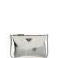 Brushed Leather Shoulder Bag - Silver