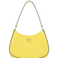 Prada Cleo Brushed Leather Shoulder Bag - Yellow.