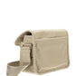 Re-Nylon and Saffiano Leather Shoulder Bag - Beige