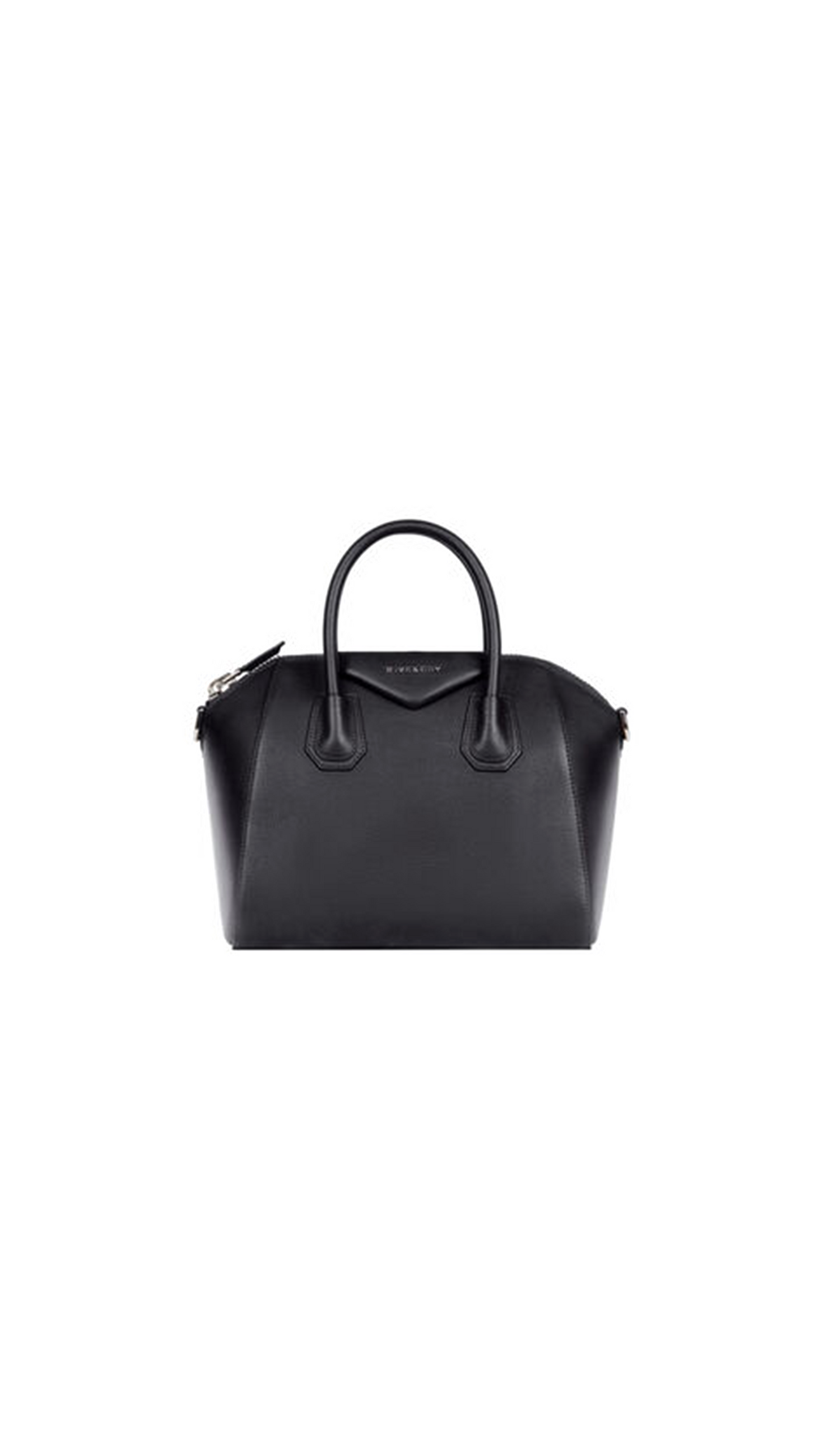 Small Antigona Bag in Grained Leather - Black