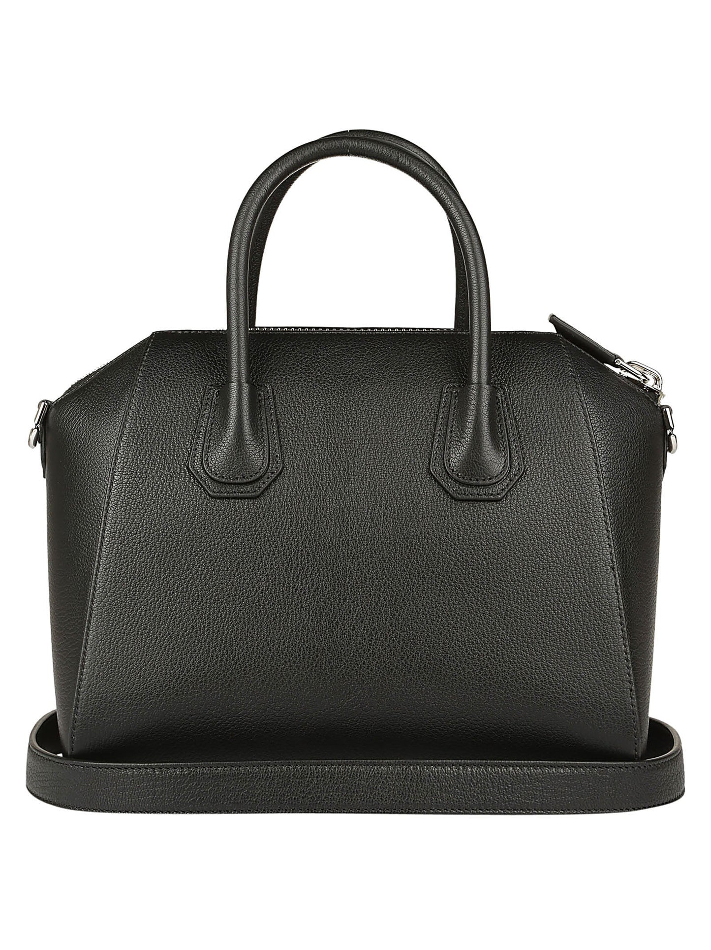 Small Antigona Bag in Grained Leather - Black