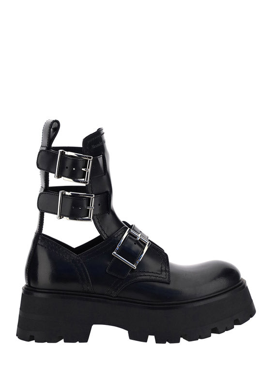 Rave Buckle Boot - Black / Silver