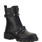 Roman Stud Combat Boot With Tonal Studs 40mm - Black