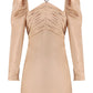Taffeta Mini Dress -Taupe
