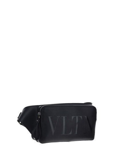 VLTN Leather Belt Bag - Black