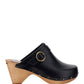 Titya Leather Clogs - Black