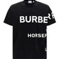 Horseferry Print Cotton Oversized T-shirt - Black/White