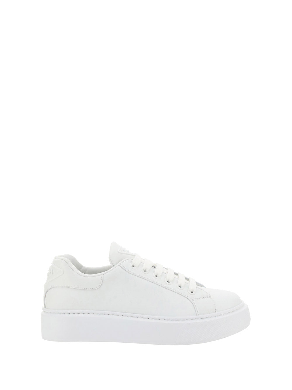Prada Macro Leather Sneakers - White.