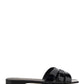 Tribute Flat Mules In Patent Leather - Black