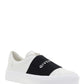 Sneakers In Leather With Givenchy Webbing - Black / White