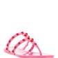 Rockstud Flat Rubber Sandal - Pink.