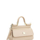 Small Sicily Bag in Dauphine Calfskin - Nude