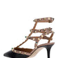 Rockstud Caged Pump 65mm - Black / Nude.