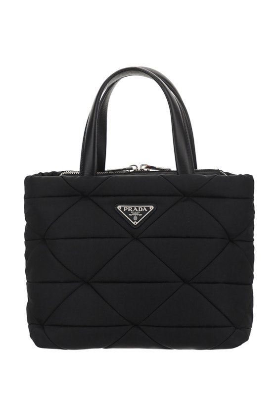 Re-Nylon Padded Tote Bag - Black.