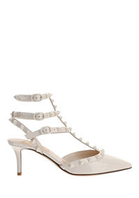 Rockstud  Pumps with Tonal Studs - White