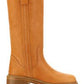 Edith Winter Boot In Vegetal Calfskin - Tan