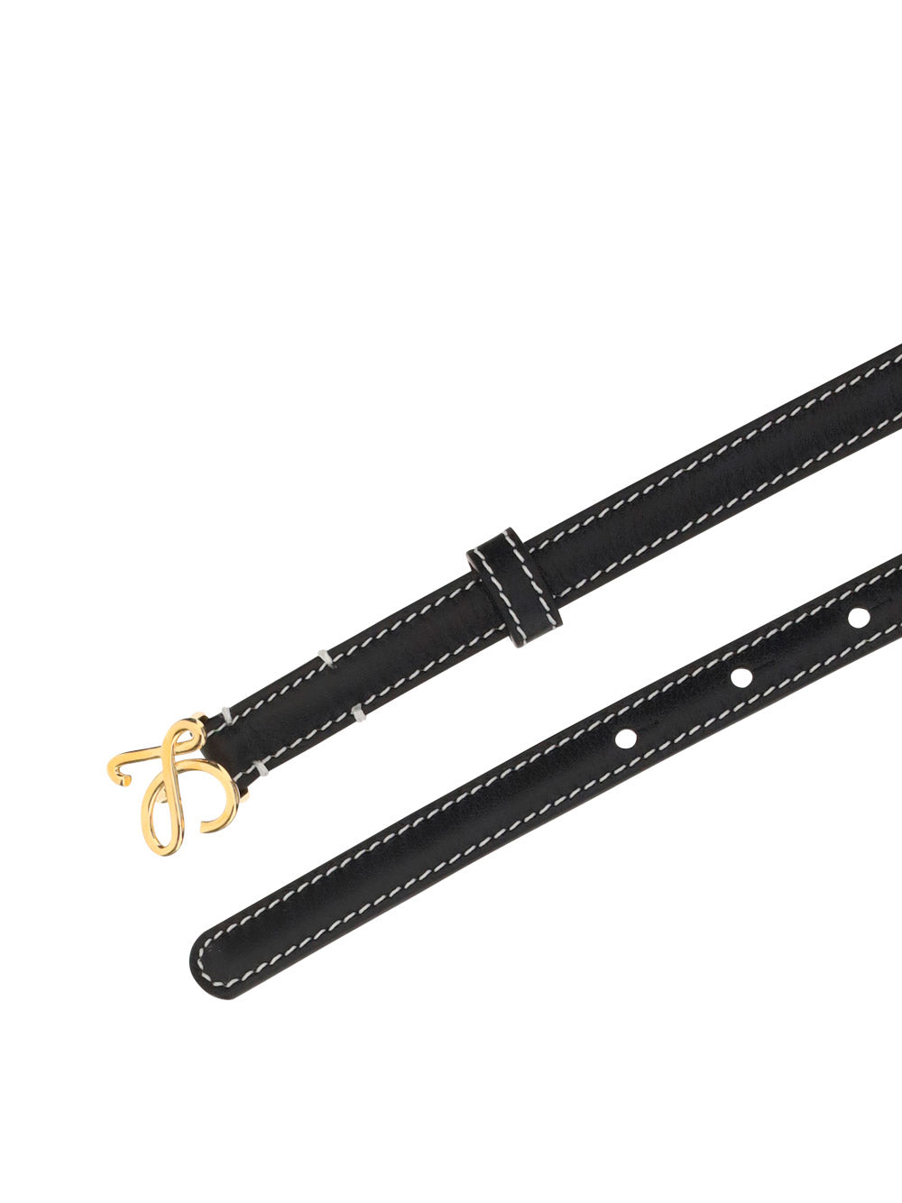 L buckle Belt in Nappa Calfskin  - Black