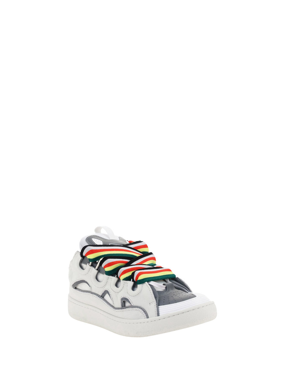 Leather Curb Sneakers - White