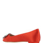Hangisi Satin Flats - Red