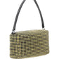 Heiress Medium Pouch in Rhinestone Mesh - Yellow