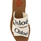 Woody Wedge Mule In Canvas - Ivory