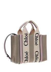 Small Woody Tote Bag - Beige / Pink