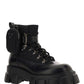 Men's Monolith Brushed Leather & Nylon Combat Boots - Black