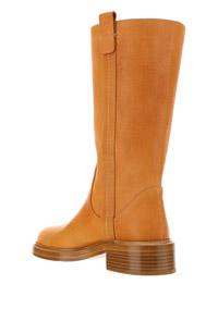 Edith Winter Boot In Vegetal Calfskin - Tan