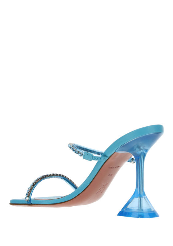 Gilda Crystal Sandals - Aqua Blue
