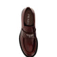 Chocolate Brushed Leather Loafers - Porpora Fume