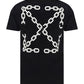 Chain Arrows-Print T-Shirt - Black