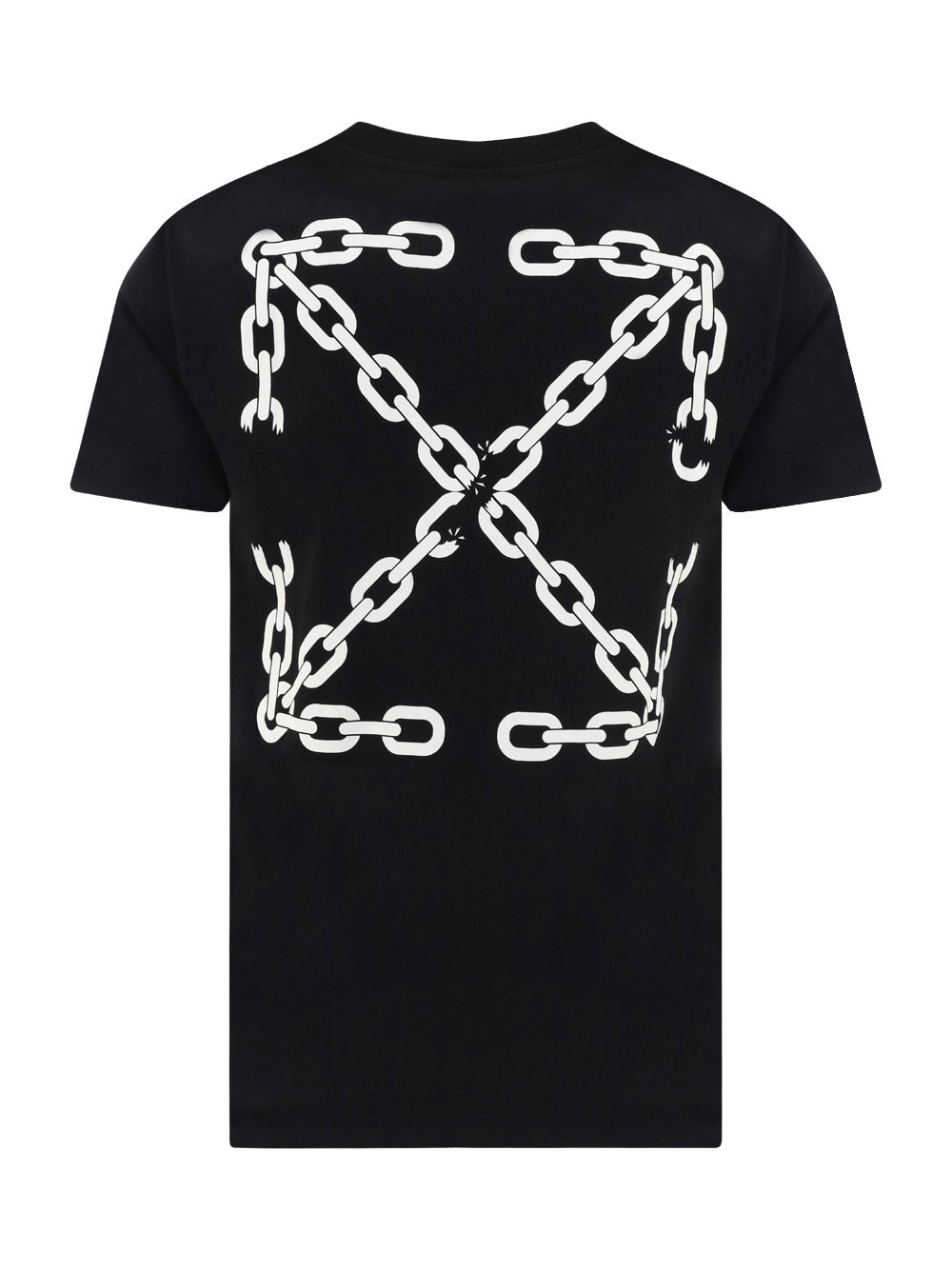 Chain Arrows-Print T-Shirt - Black