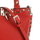Rockstud Grainy Calfskin Small Tote - Red