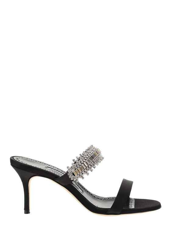 Sako Satin 70 Sandals - Black