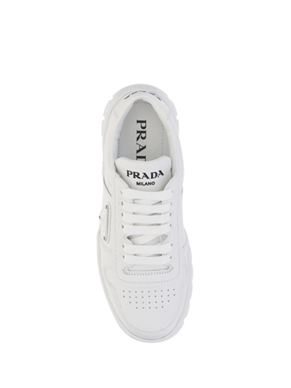 Perforated Leather Sneakers - White.