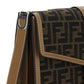FF Fabric Clutch - Brown