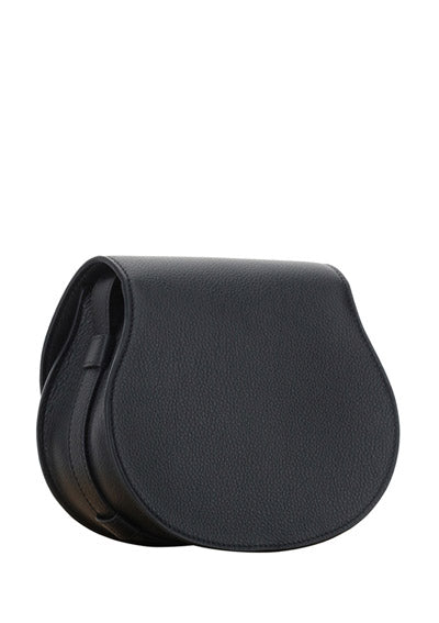 Marcie Small Saddle Bag - Black