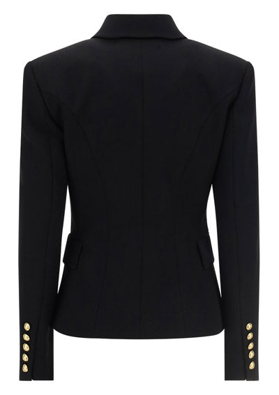 Grain de Poudre Double-Breasted Jacket - Black