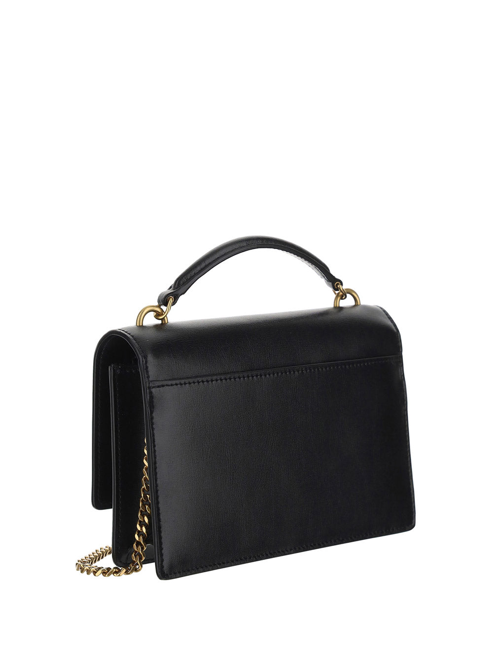 Sunset Chain Bag In Smooth Leather - Black