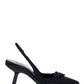 Re-Nylon Slingback Pumps - Black