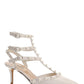 Rockstud  Pumps with Tonal Studs - White