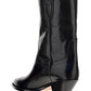 Dahope Leather Western Boots - Black