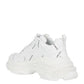 Triple S Sneaker Allover Logo - White / Black.