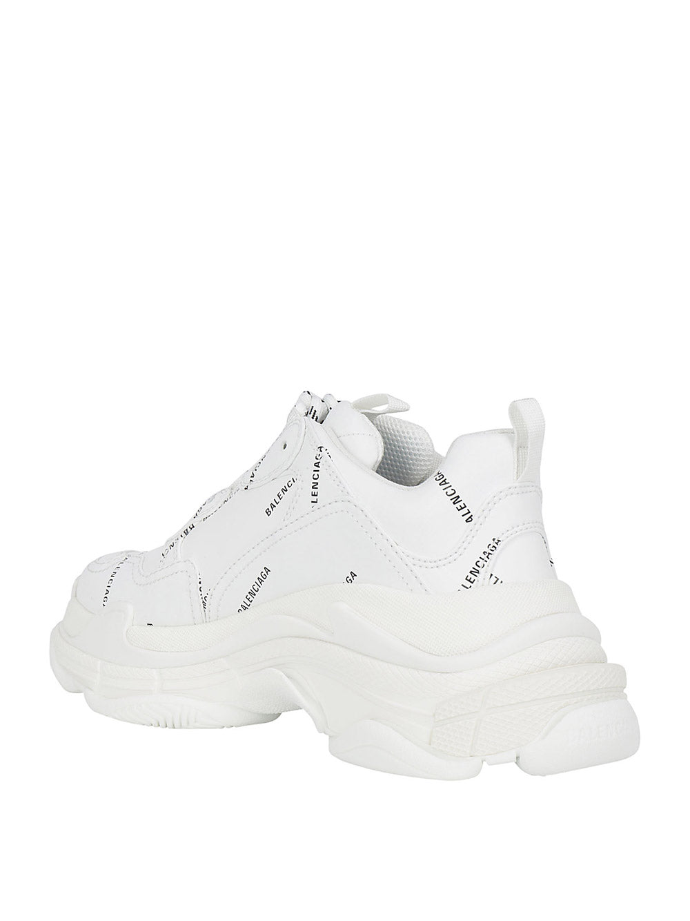 Triple S Sneaker Allover Logo - White / Black.