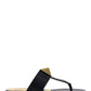 One Stud Calfskin Flat Thong Sandal - Black