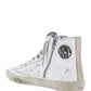 Francy Sneakers In Leather - White / Silver