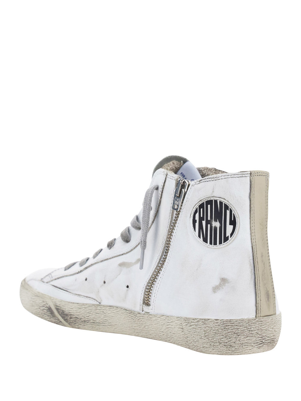 Francy Sneakers In Leather - White / Silver
