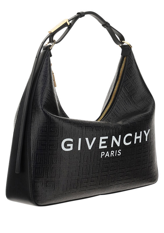 Moon Cut Out bag in 4G Coated Canvas - Black