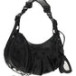 Le Cagole XS Shoulder Bag Crocodile Embossed - Black
